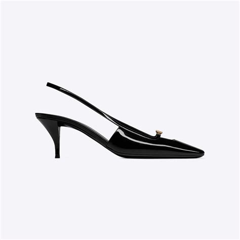 ysl patent leather pumps|saint laurent ysl heel pump.